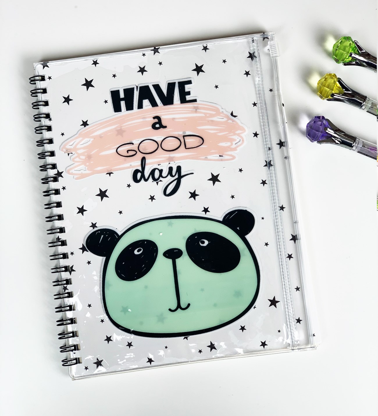 Panda Tasarımlı Çanta Kapaklı Defter