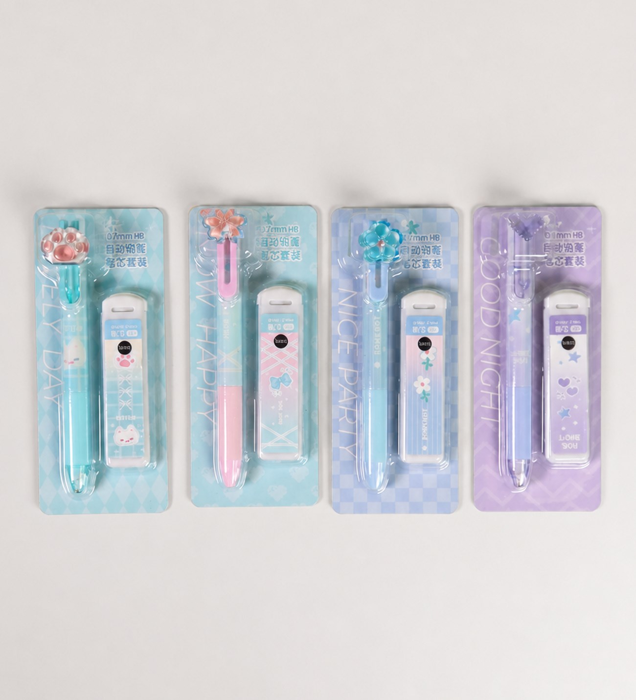 BM-2555 Pastel Figürlü Uçlu Kalem 0.7 Ve Uç Set X 24