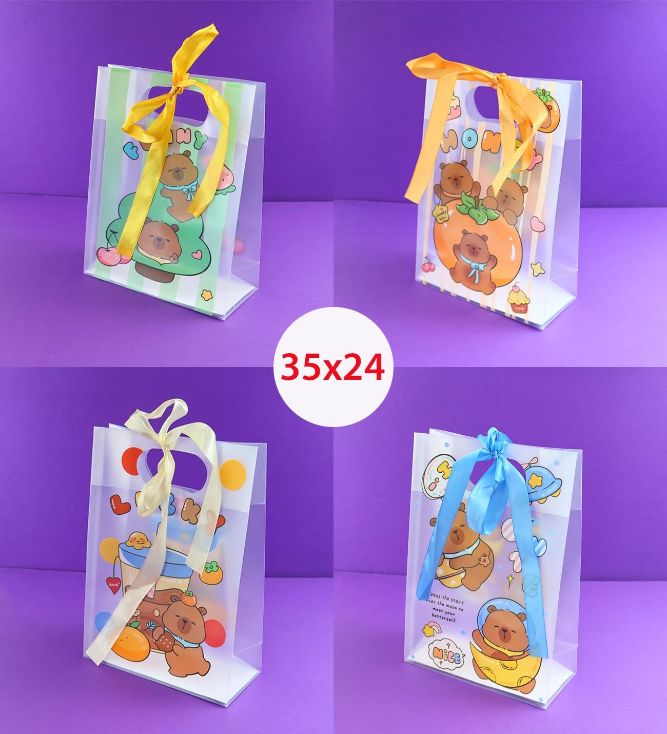 Plastik Çanta Kurdelalı 35x24 Cm x12