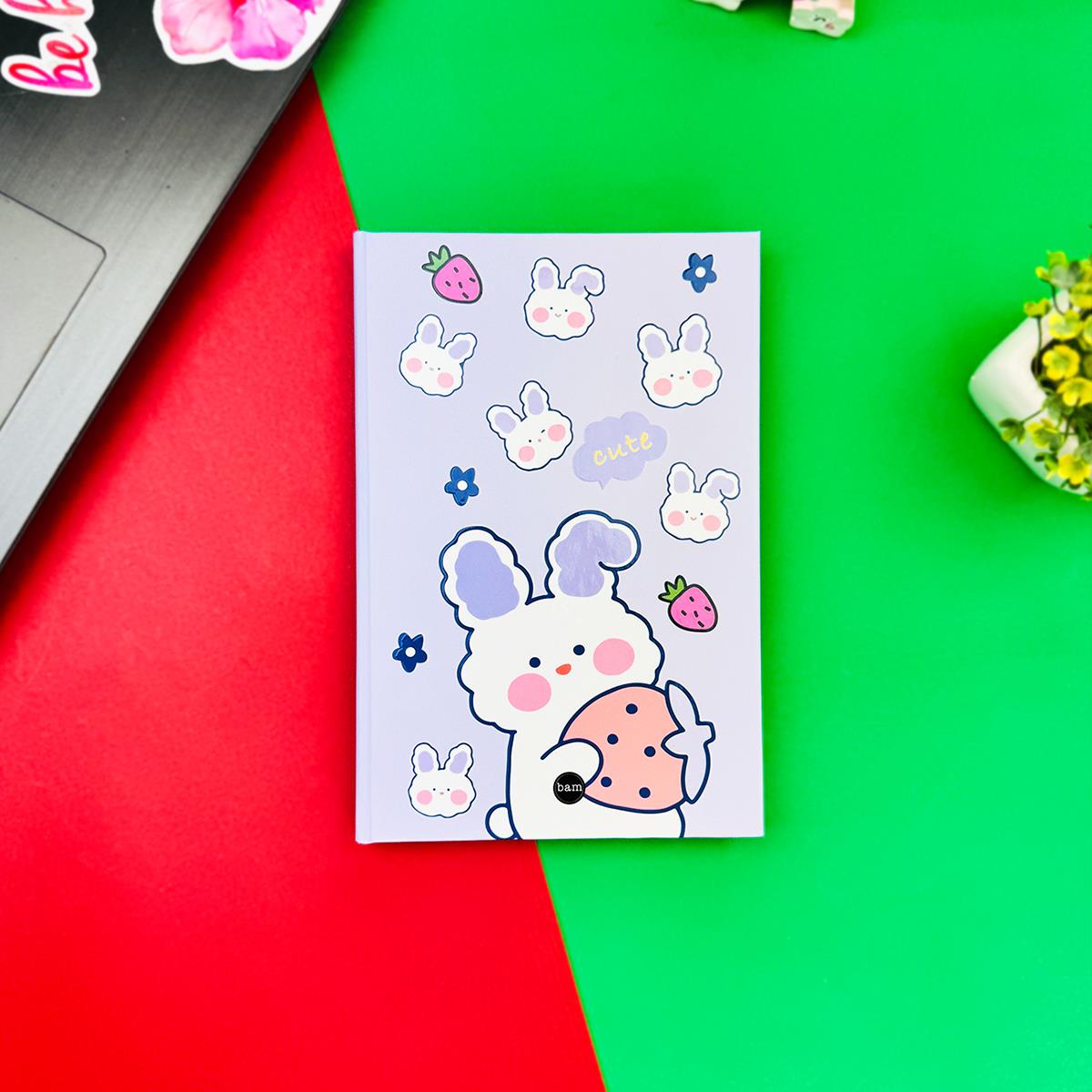 Rabbit Cute Tasarımlı Lastikli Defter