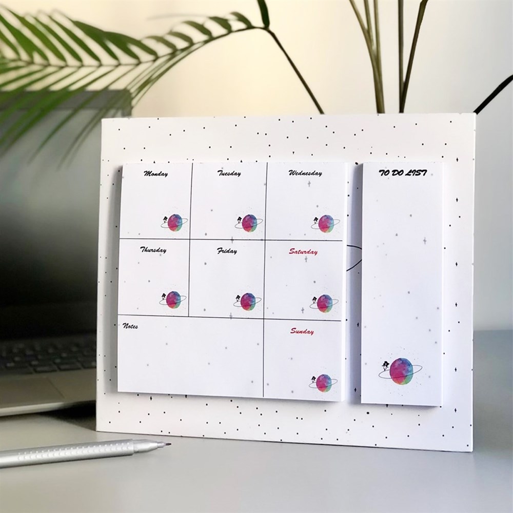 Satürünlü Kız Tasarımlı Haftalık Planner