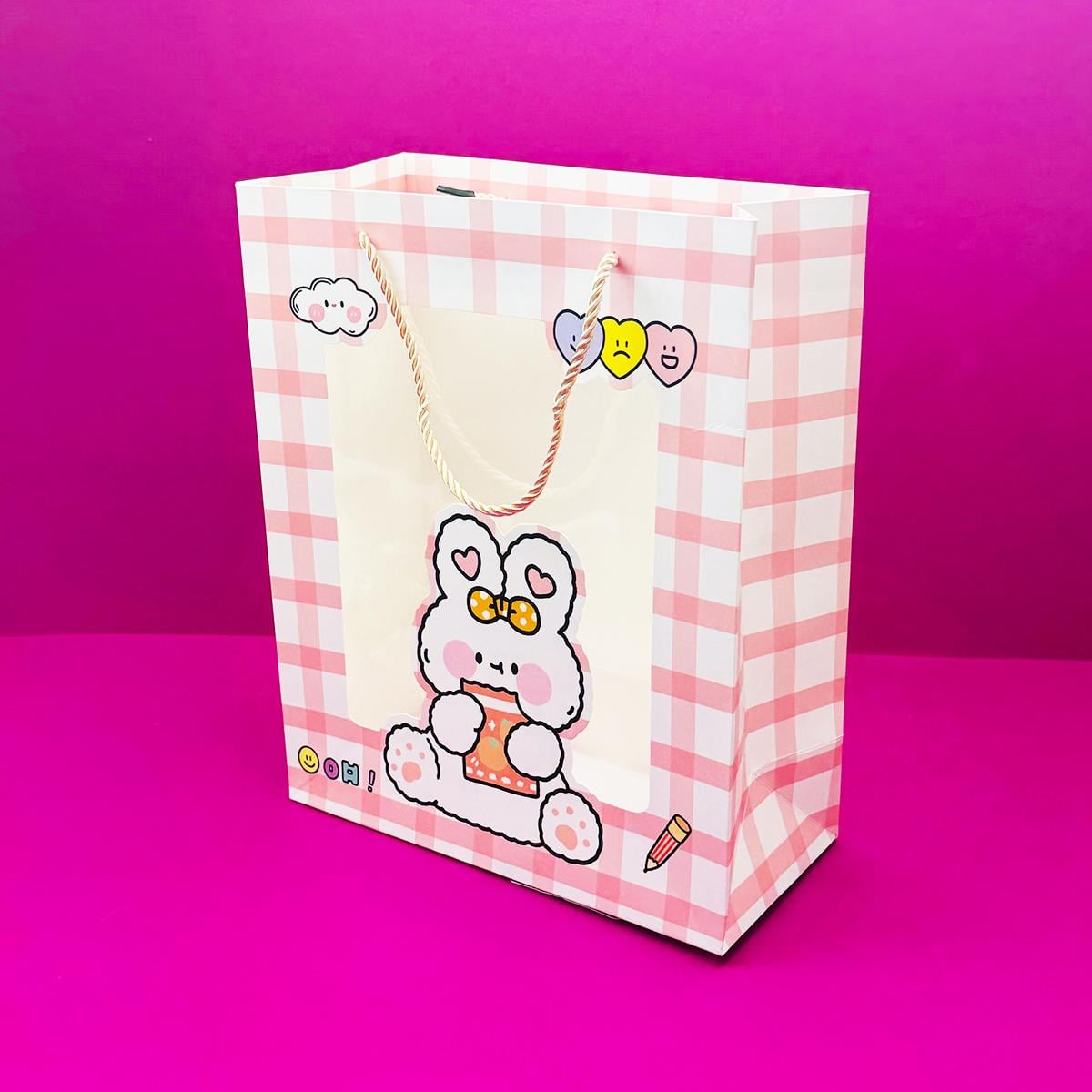 Şeffaf Pencereli Karton Çanta 32X26 Cm x12