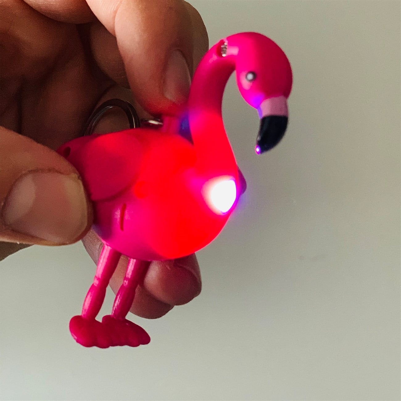 Sesli ve Işıklı Flamingo Anahtarlık Toptan