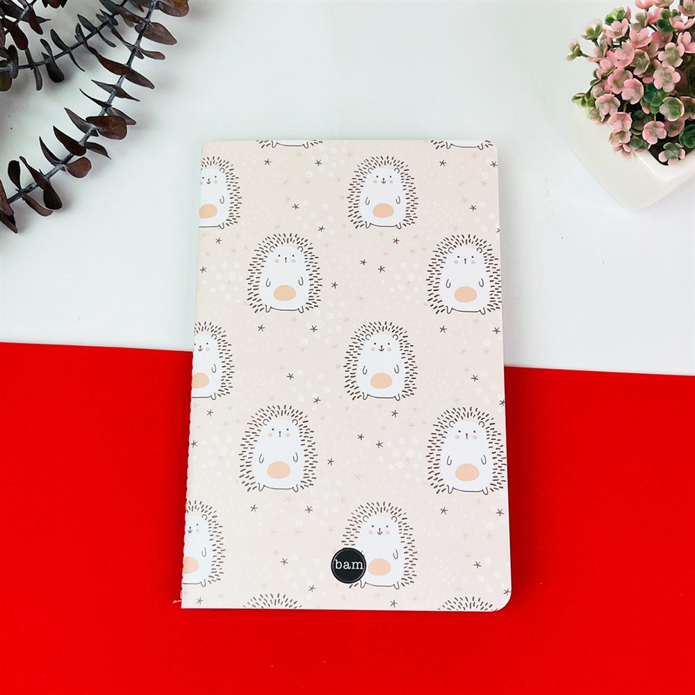 Sevimli Kirpi Tasarımlı Lak Defter