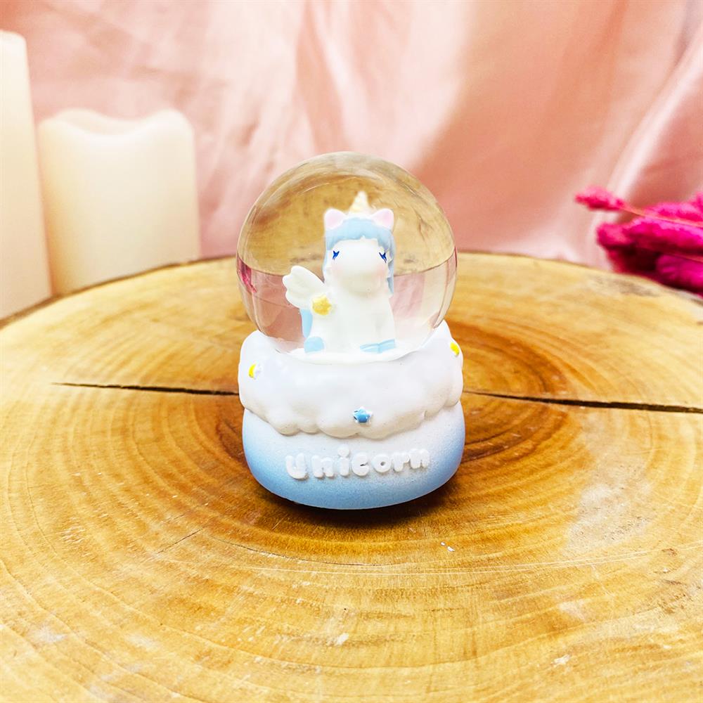Sevimli Unicorn Tasarımlı Mini Kar Küresi