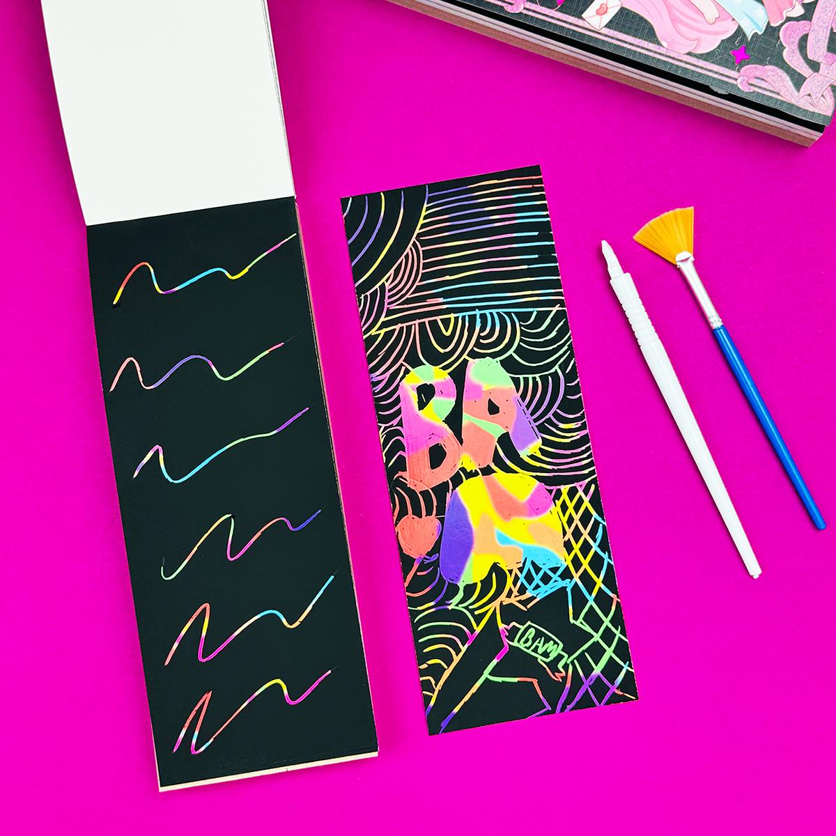 Sihirli Siyah Kazıma Defteri Scratch Painting x12