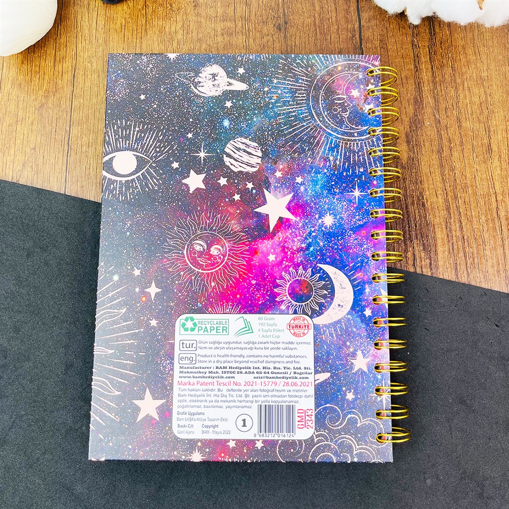 Space Tarot Tasarımlı Konuşan Ajanda 