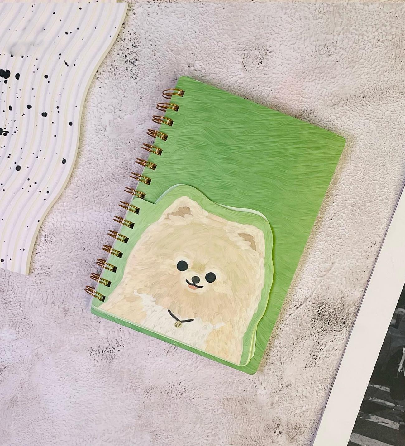 Spiralli Köpek Tasarımlı Defter x12