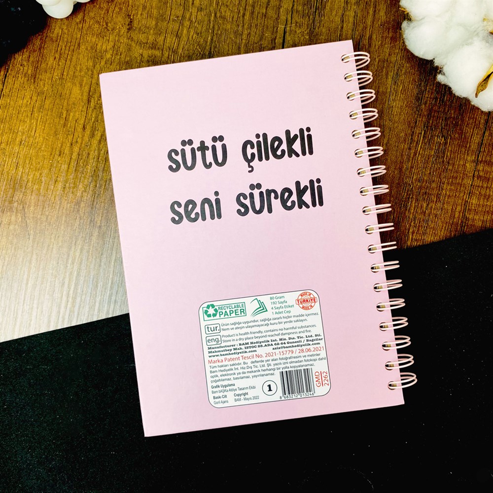 Sütü Çilekli Seni Sürekli Konuşan Ajanda