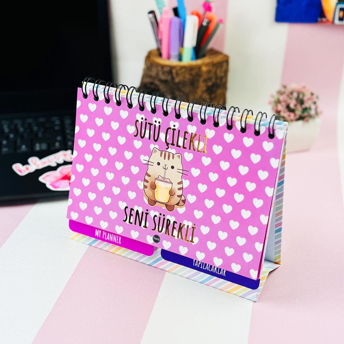 Sütü Çilekli V2 Tasarımlı Konuşan Planner