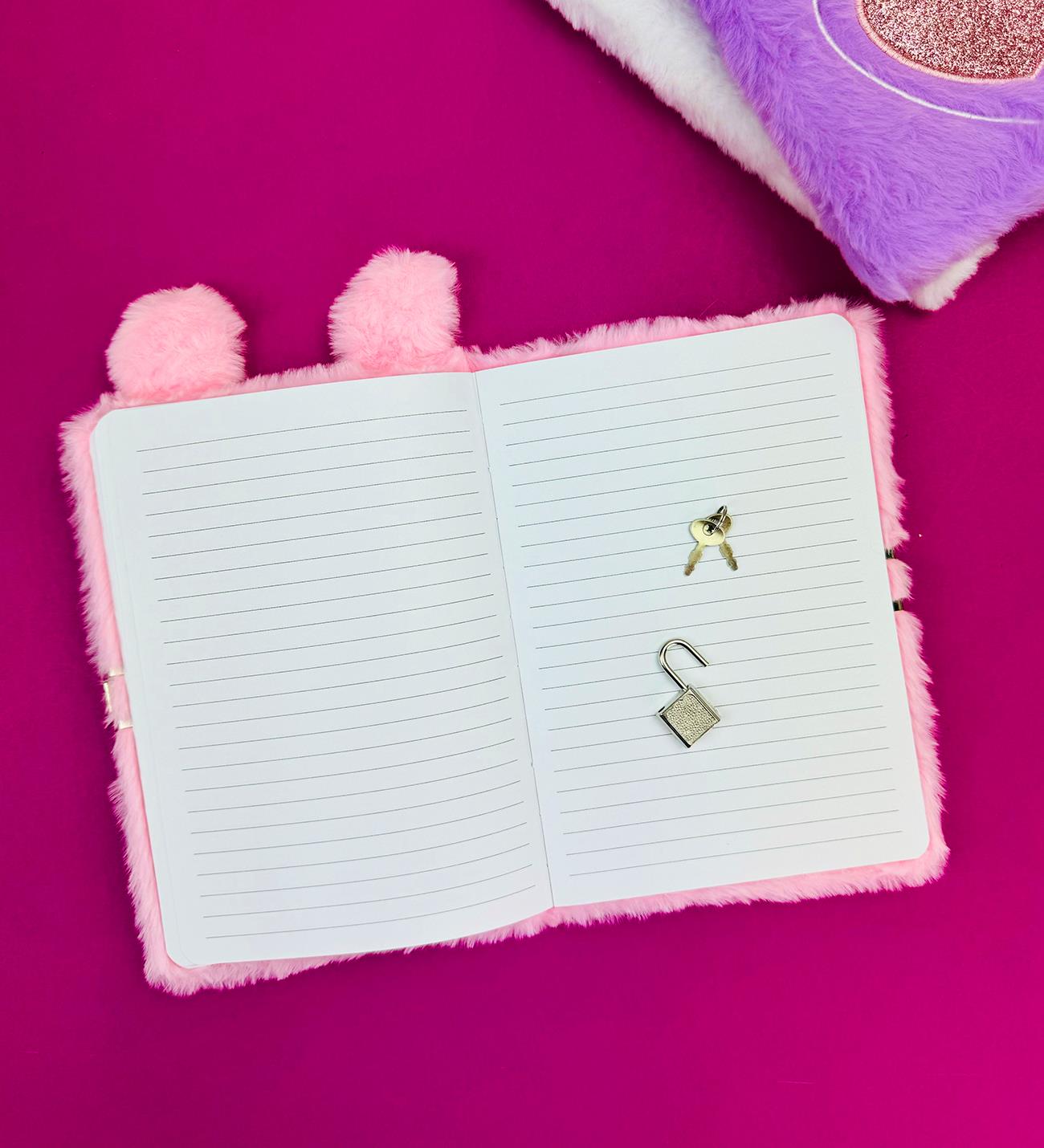 Tavşan Kalp Peluş Defter