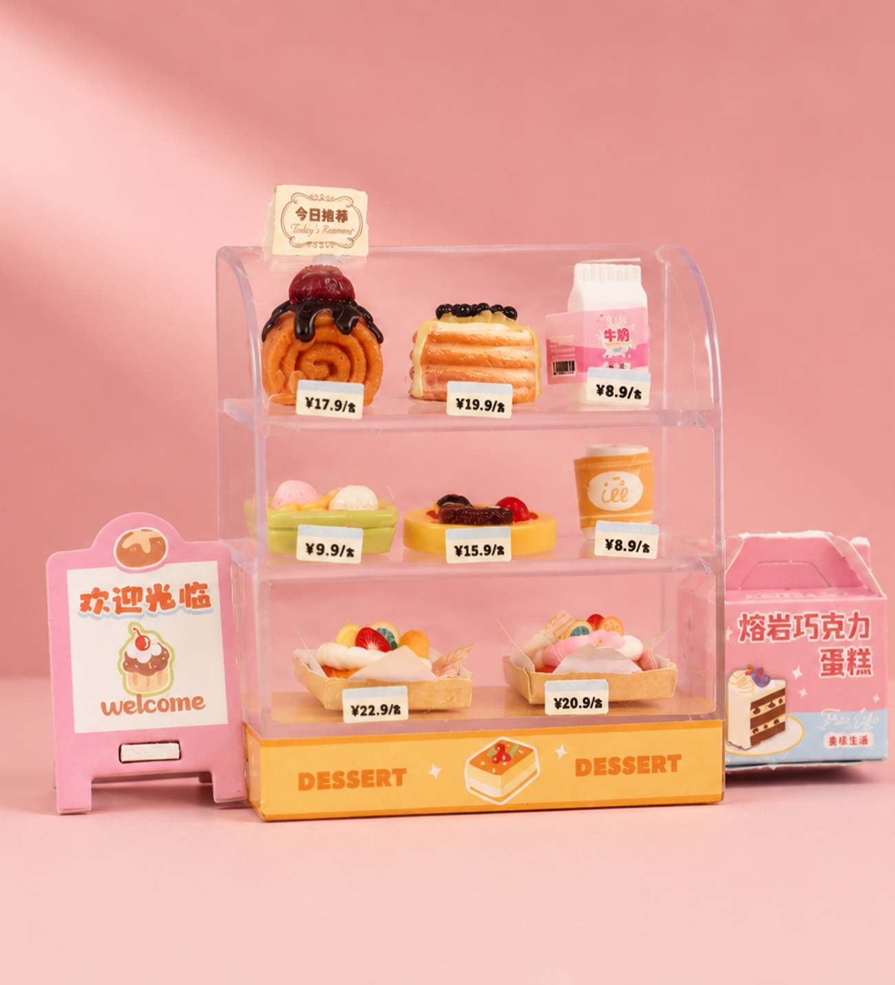 Tinyverse Dessert Rack - Kendin Yap (DIY) Minyatür Tatlı Reyonu X12
