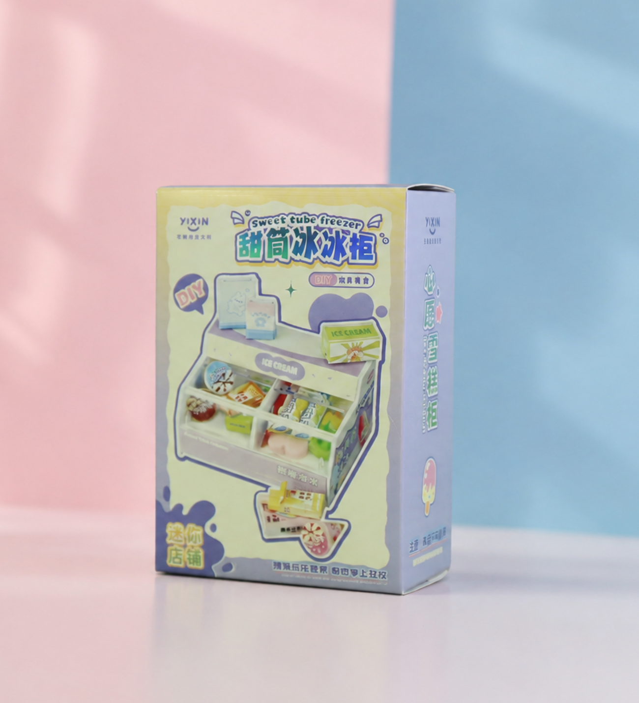 Tinyverse Dondurma Dolabı - Kendin Yap (DIY) Minyatür Seti (Model: DP-14) X12