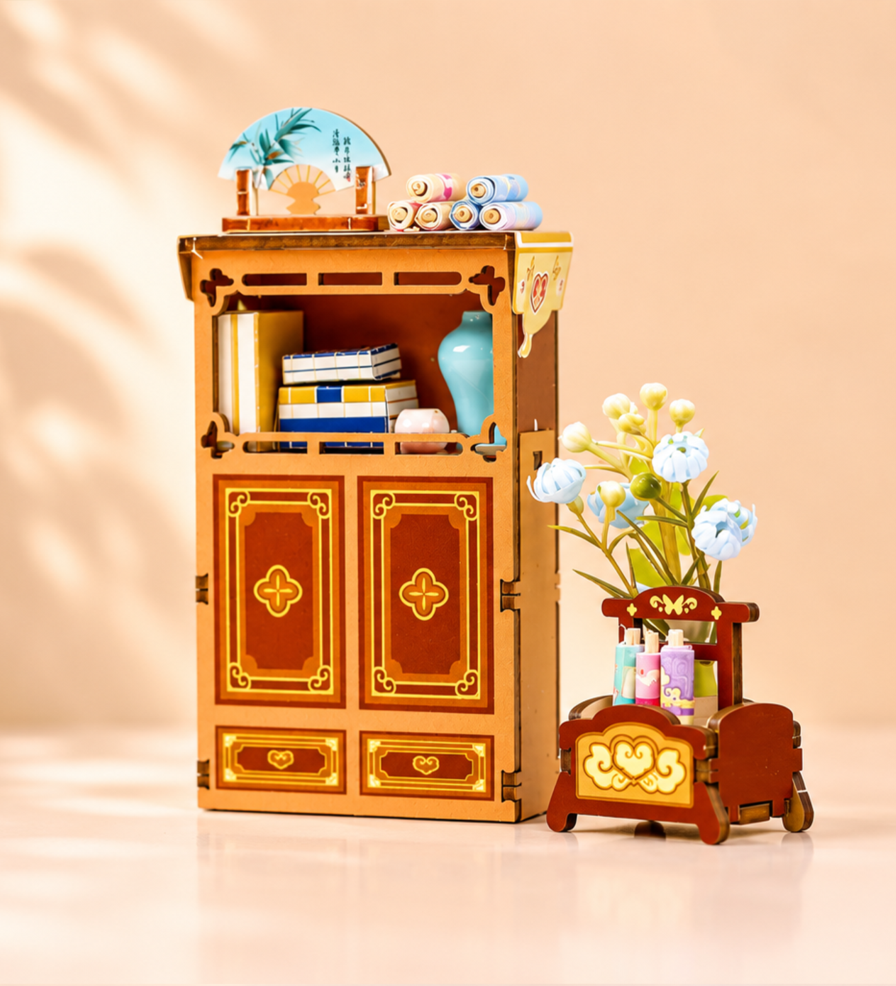 Tinyverse Geleneksel Çalışma Odası - Kendin Yap (DIY) Minyatür Seti (Model: ZH-06) X16