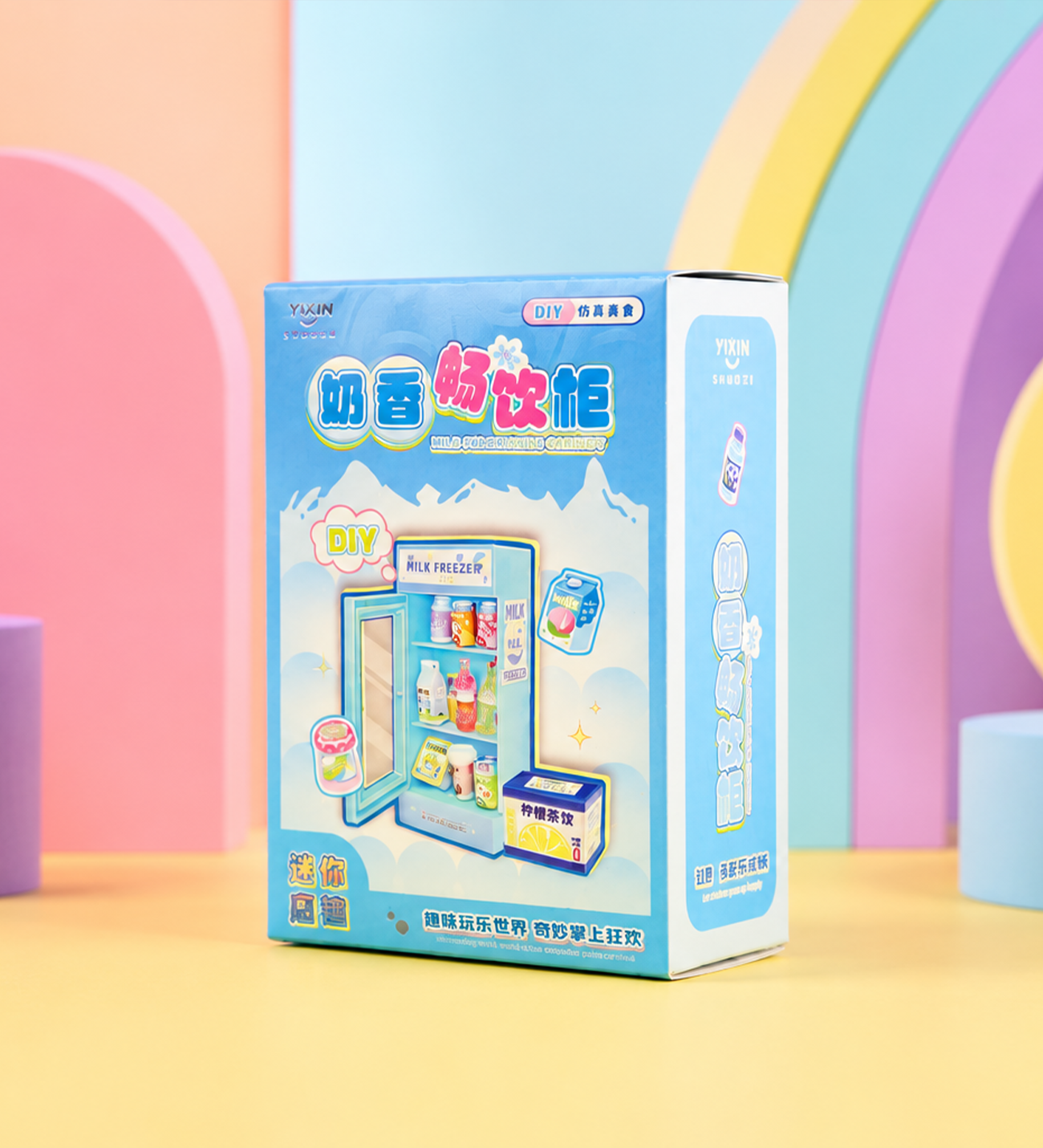 Tinyverse İçecek ve Dondurma Dolabı - Kendin Yap (DIY) Minyatür Seti (Model:DP-13) X12