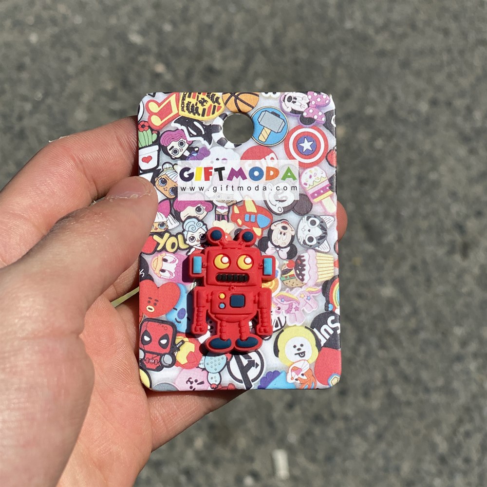 Crocs Charms Kırmızı Robot