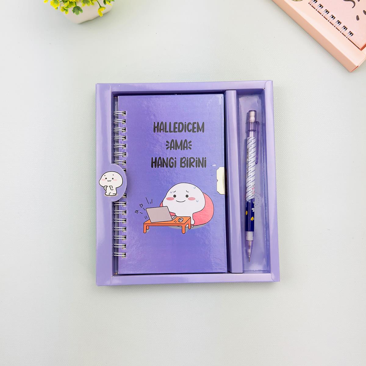 Türkçe Mottolu Kilitli Defter