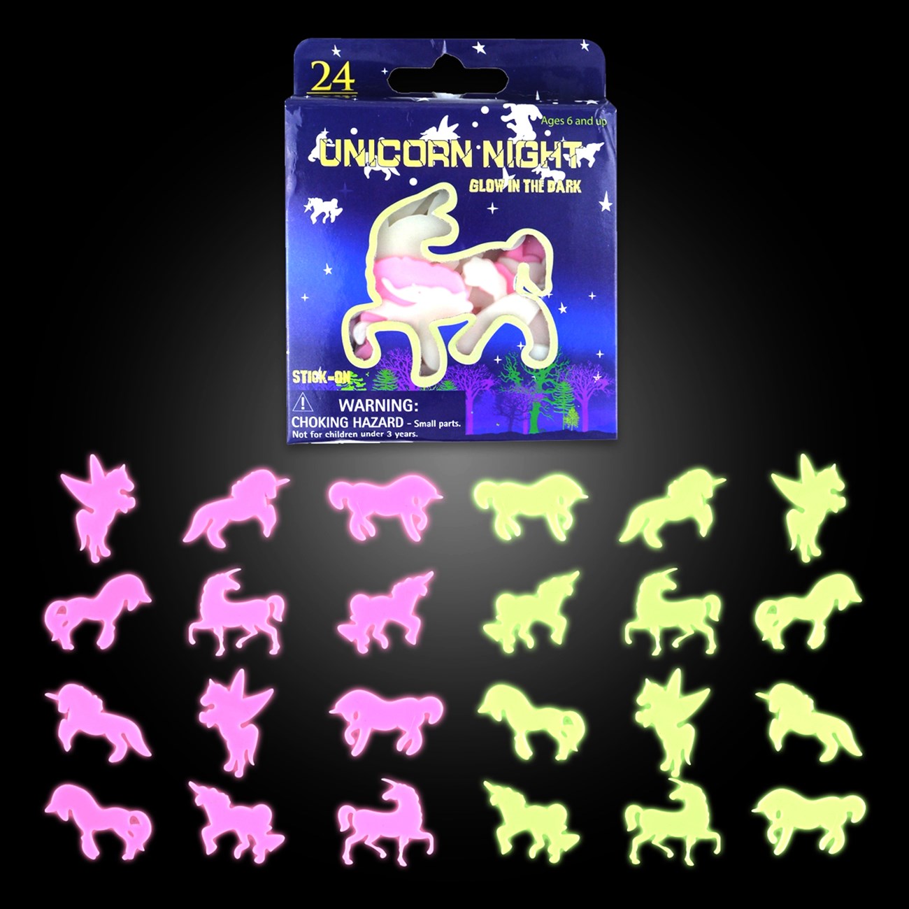 Unicorn Tasarımlı Fosforlu Duvar Süsü İstoç Toptan