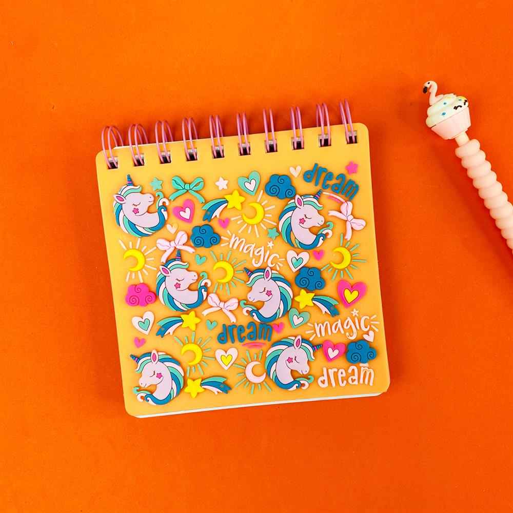 Unicorn Tasarımlı Kabartmalı Defter