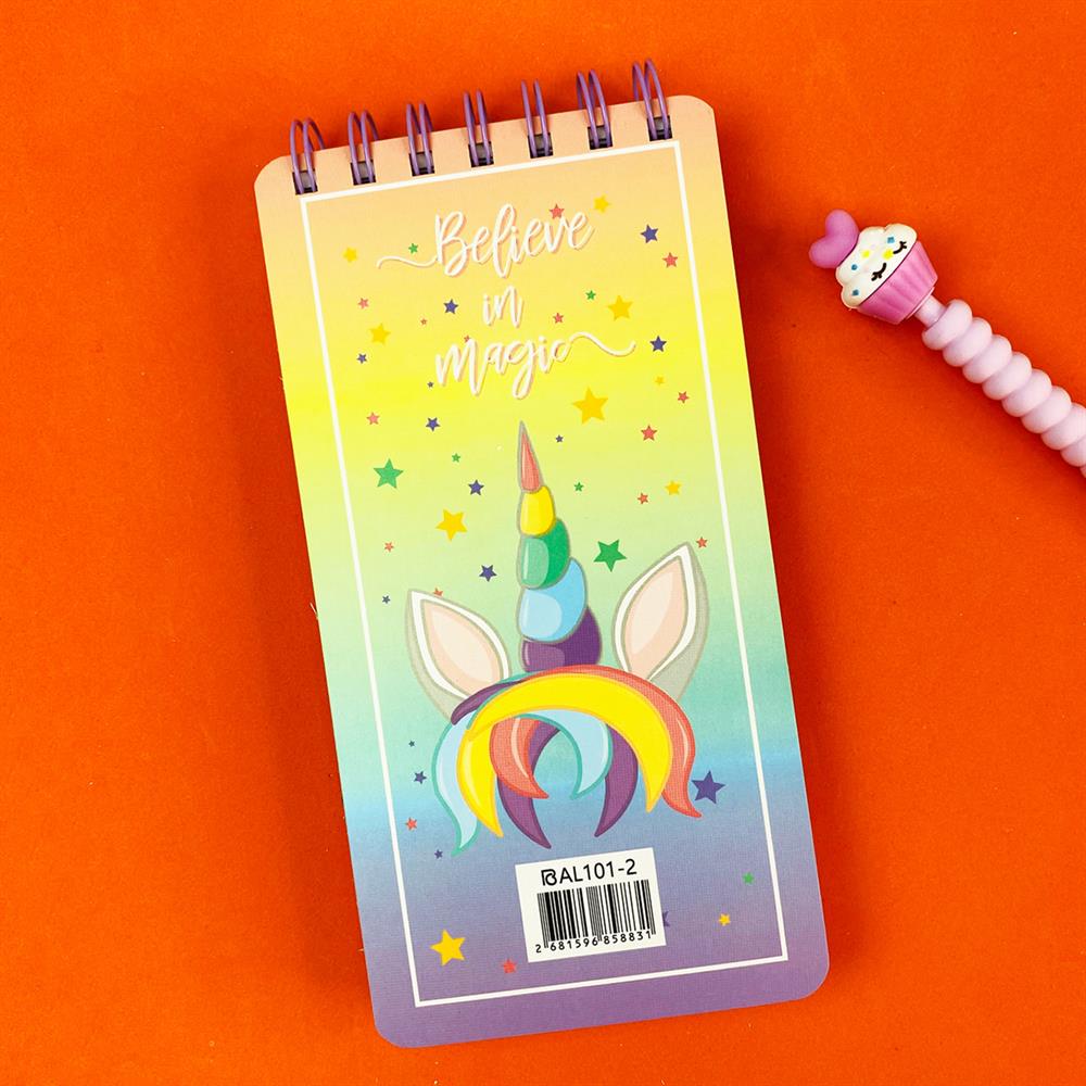 Unicorn Tasarımlı Pullu Kabartmalı Defter