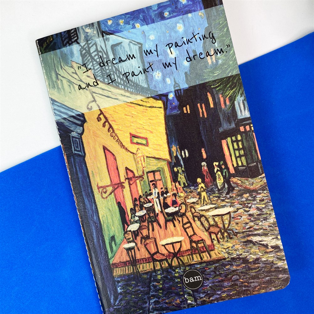 Van Gogh Kafe Terasta Gece Tasarımlı Terzi Dikişli Defter