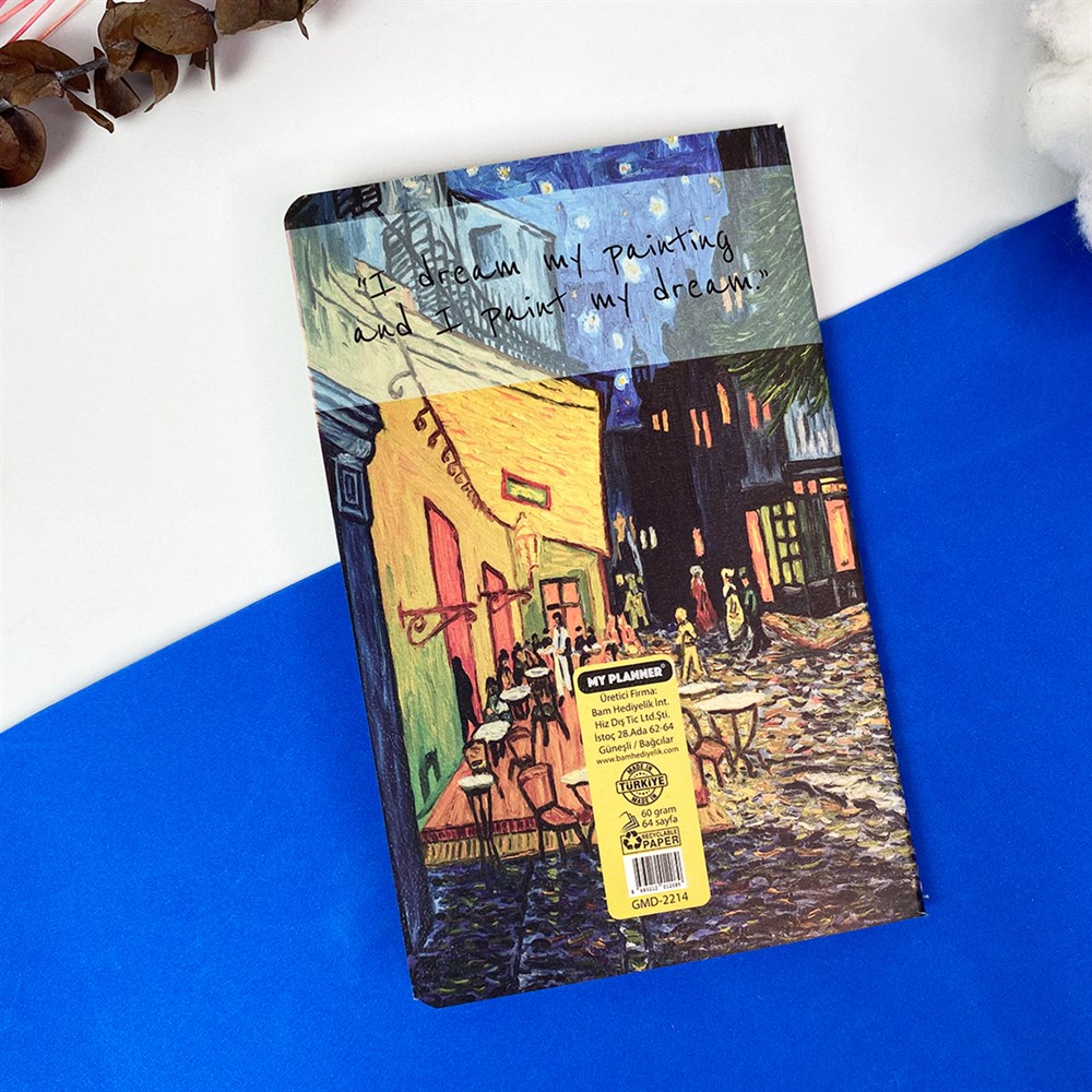 Van Gogh Kafe Terasta Gece Tasarımlı Terzi Dikişli Defter