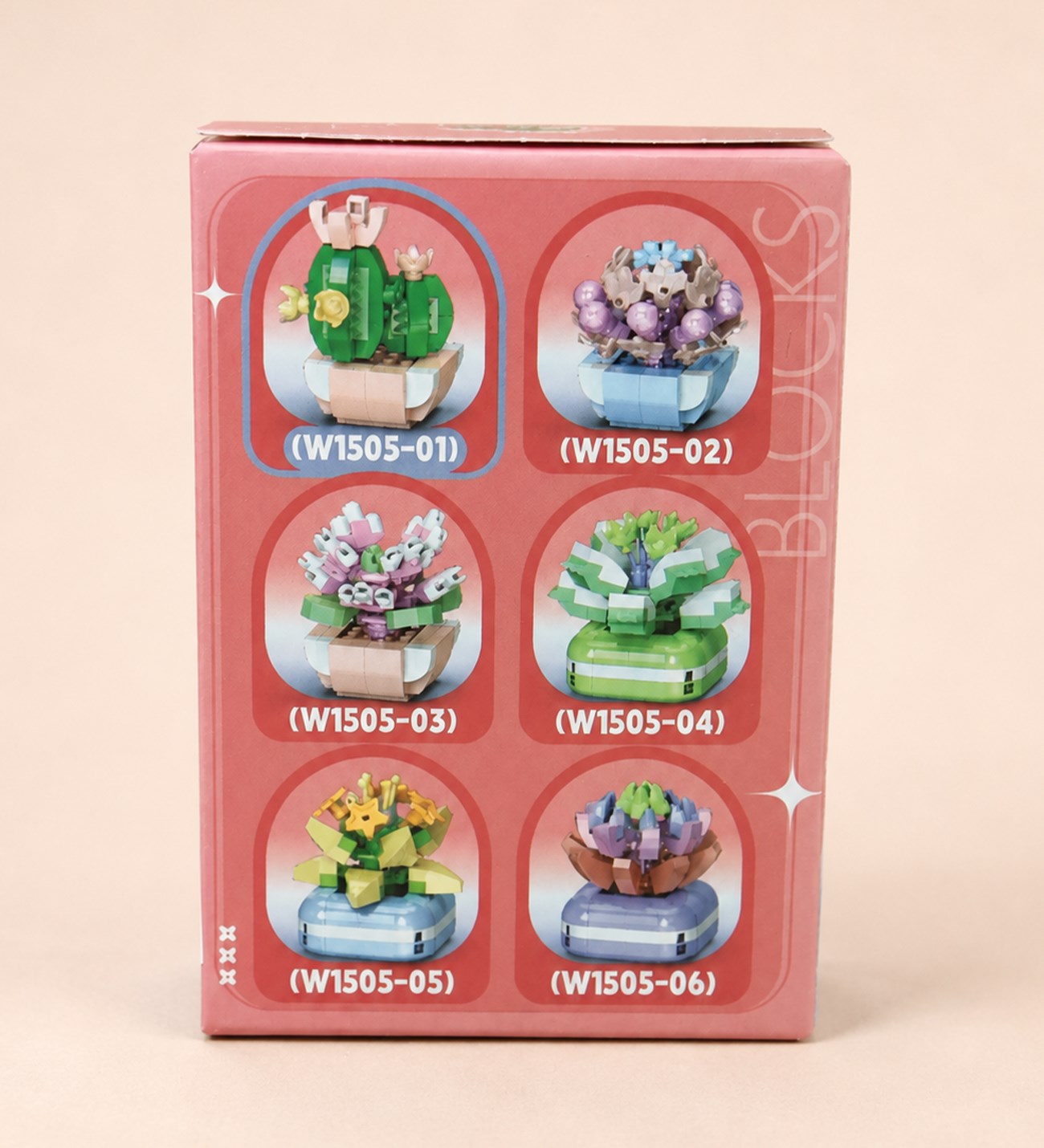 W1505 Yapı Blokları 8*4*11,5 cm. X 6 Bitki Model