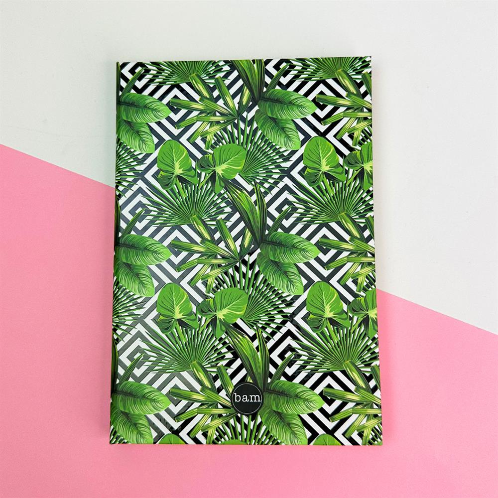 Yaprak Tasarımlı Lastikli Defter