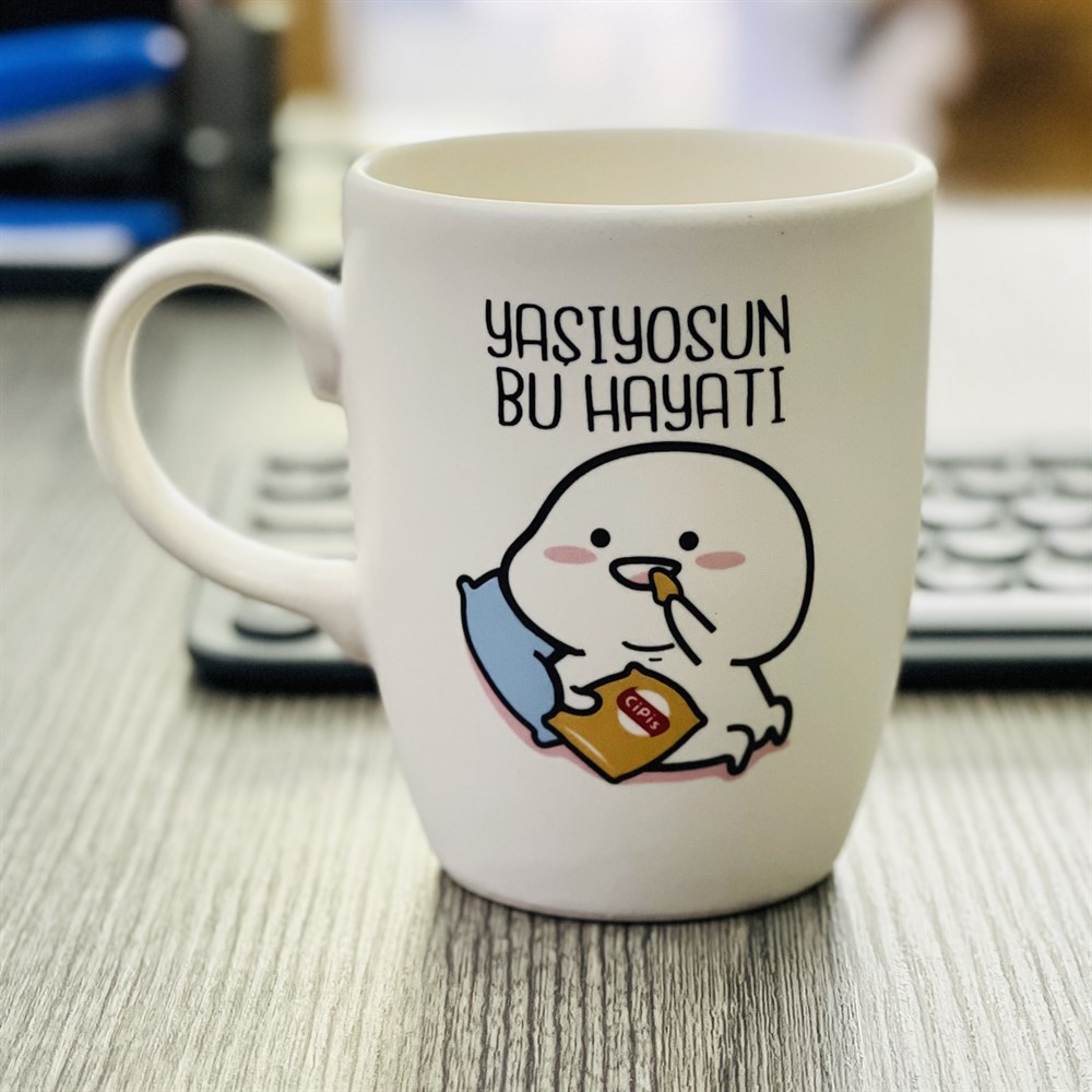 Yaşıyosun Bu Hayatı White Printed Mug