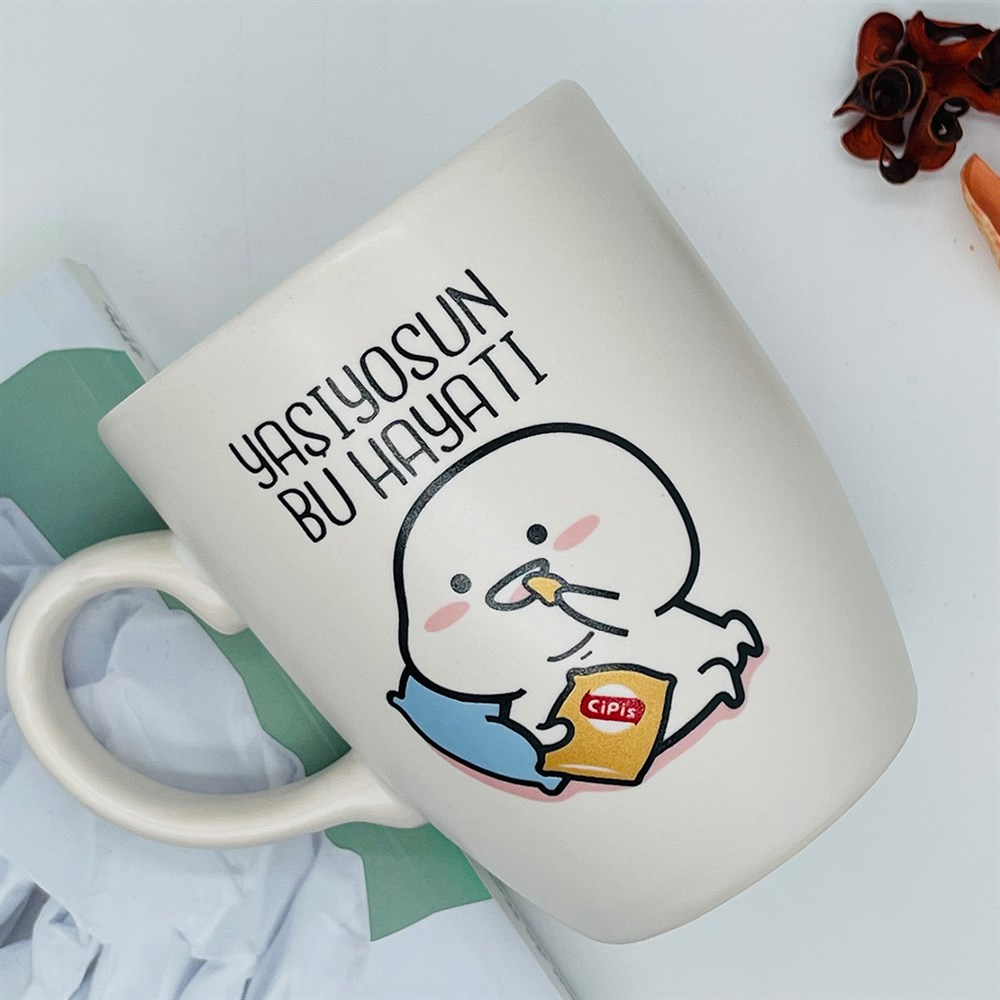 Yaşıyosun Bu Hayatı White Printed Mug