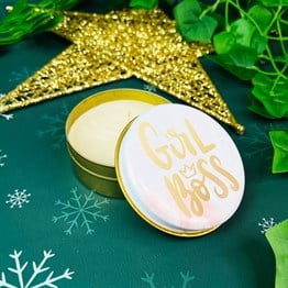 Girl Boss Tin Box Candle Customizable
