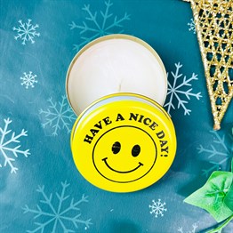 Have A Nice Day Tin Box Candle Customizable