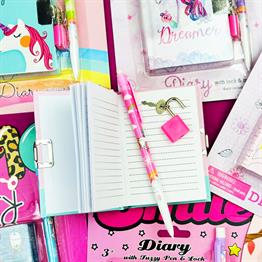  Kilitli Günlük Defter Ve Kalem Set Karışık Model