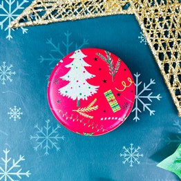 Red New Year Tin Box Candle Customizable