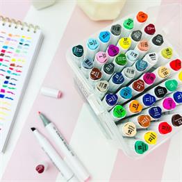  Languo Çift Taraflı 48lı Marker Kalem Set