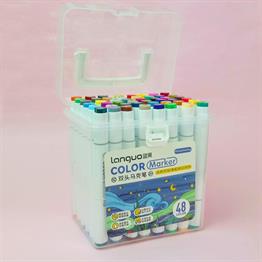  Languo Çift Taraflı 48lı Marker Kalem Set