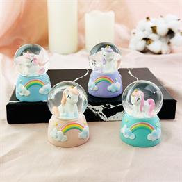 Mini Işıklı Unicorn Kar Küresi