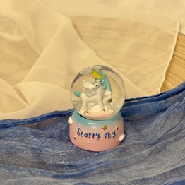 Mini Işıklı Unicorn Starry Sky Kar Küresi