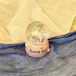 Mini Işıklı Unicorn Starry Sky Kar Küresi