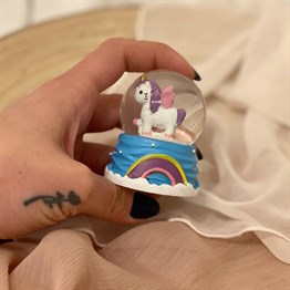 Mini Unicorn Gökkuşağı Kar Küresi