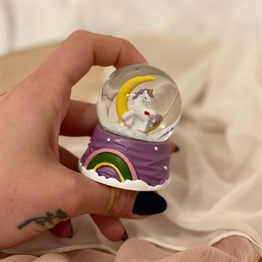 Mini Unicorn Gökkuşağı Kar Küresi