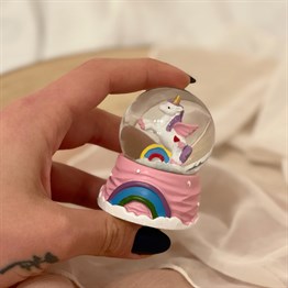 Mini Unicorn Gökkuşağı Kar Küresi