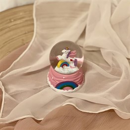 Mini Unicorn Gökkuşağı Kar Küresi