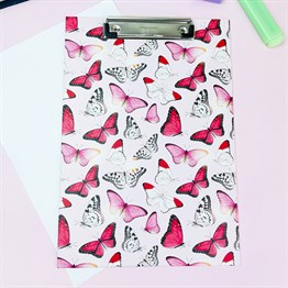 Pink Butterfly Clipboard
