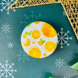 Orange Tin Box Candle Customizable