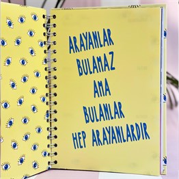  Sarı Nazar Göz Tasarımlı Konuşan Ajanda 