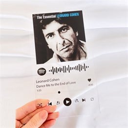 Spotify Frame Customized - Leonard Cohen / Dance Me to the End of Love