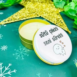 Sütü Çilekli Seni Sürekli Tin Box Candle Customizable