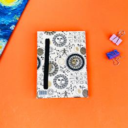  Tarot Ay Ve Güneş Tasarımlı Sert Kapaklı Mini Defter