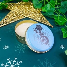 Tarot Rose Tin Box Candle Customizable